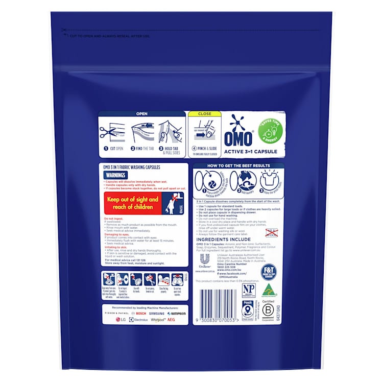 OMO Laundry Powder 3in1 Active Capsules