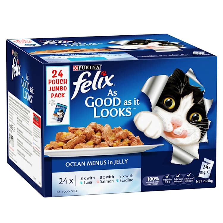 Felix Adult As Good as it Looks Ocean Menus in Jelly Wet Cat Food