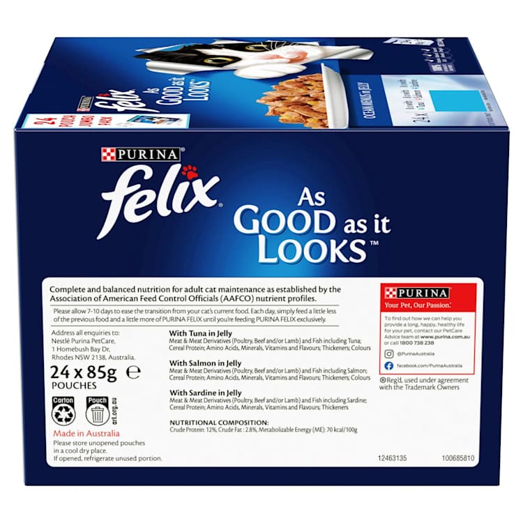 Felix Adult As Good as it Looks Ocean Menus in Jelly Wet Cat Food