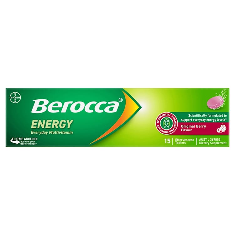 Berocca Energy Vitamin B & C Original Berry Flavour Effervescent Tablets