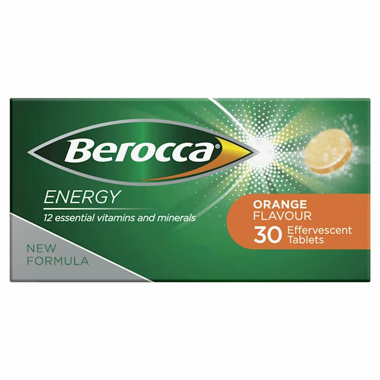 Berocca Energy Vitamin B & C Orange Flavour Effervescent Tablets