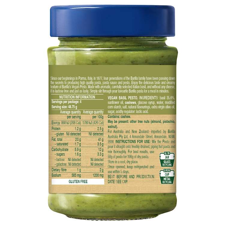 Barilla Pesto Basil Vegan