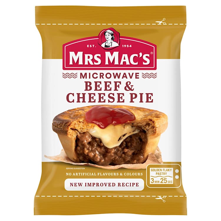 Mrs Mac's Microwave Beef & Cheese Pie