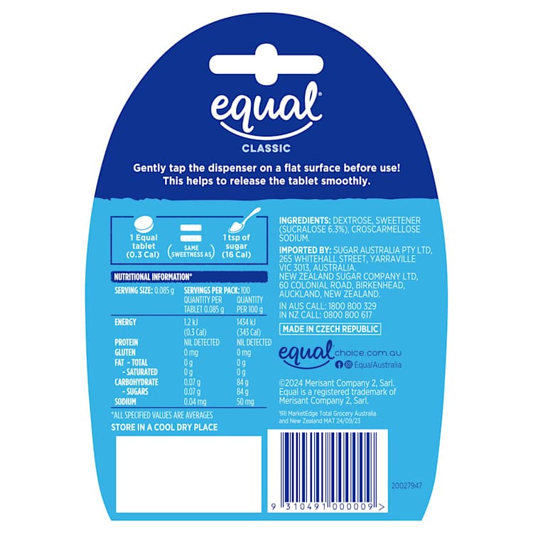 Equal Low Calorie Sweetener Tablets