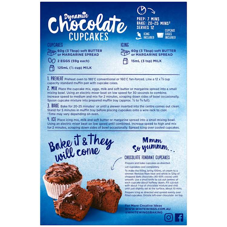 White Wings Chocolate Cupcakes Mix