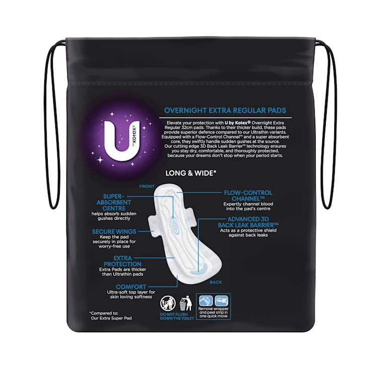 U By Kotex Overnight Pads Extra