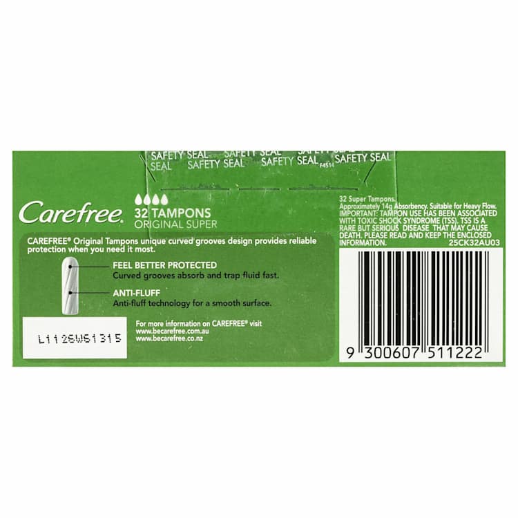 Carefree Original Tampons Super