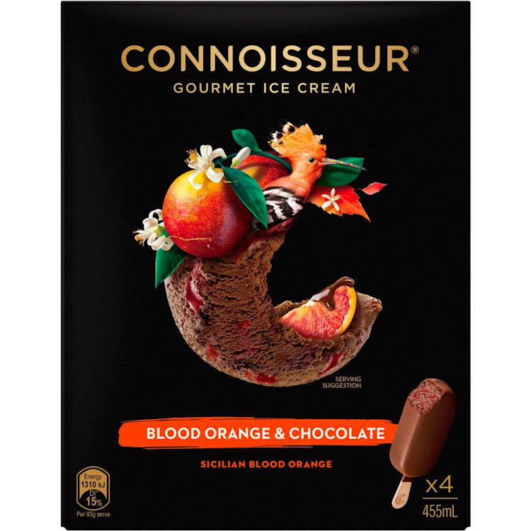 Connoisseur Gourmet Blood Orange & Chocolate Ice Cream Sticks