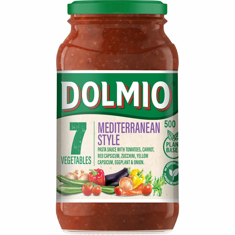 Dolmio Pasta Sauce Vegetables Mediterranean Style Jar