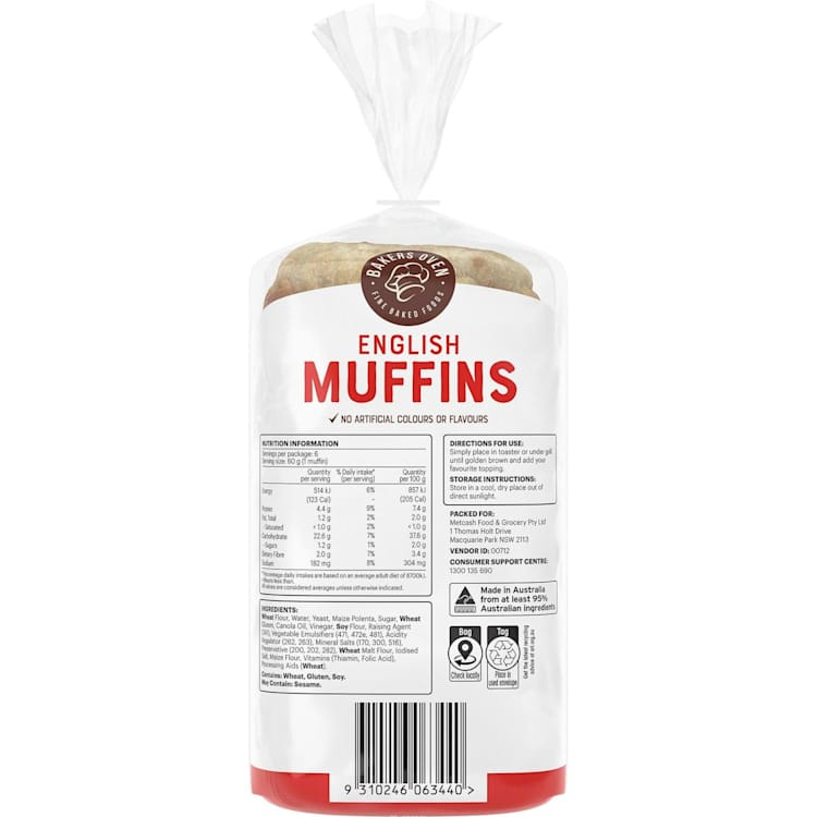 Bakers Oven English Muffin