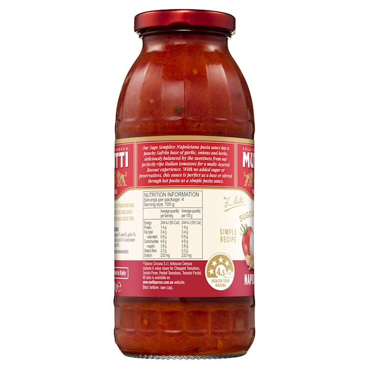 Mutti Sugo Napoletana Pasta Sauce