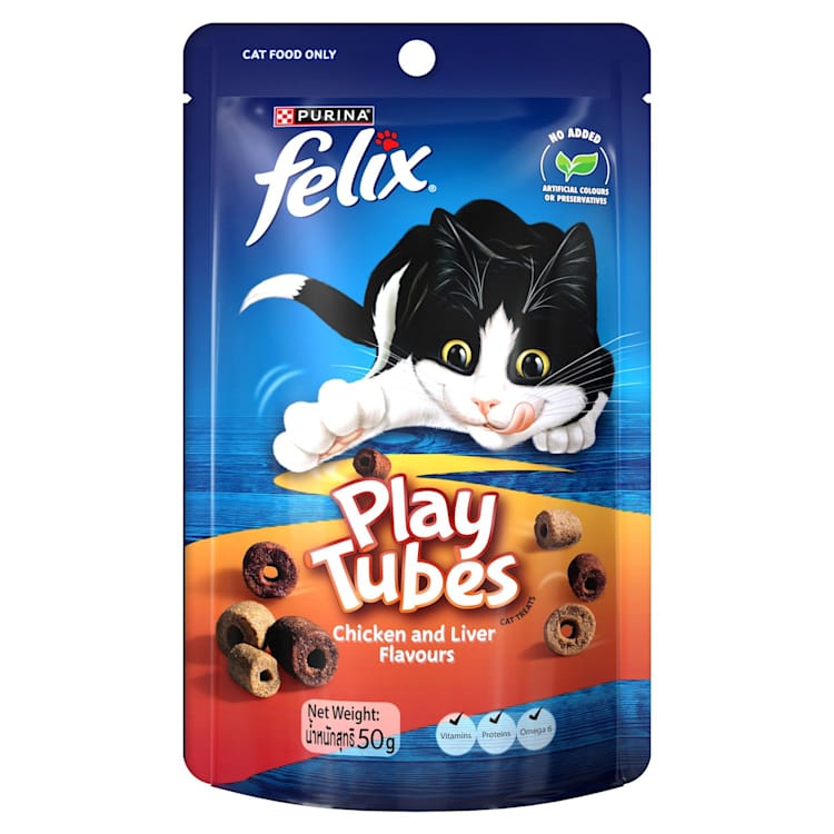 Purina Felix Adult Cat Treats Play Tubes Chicken & Liver