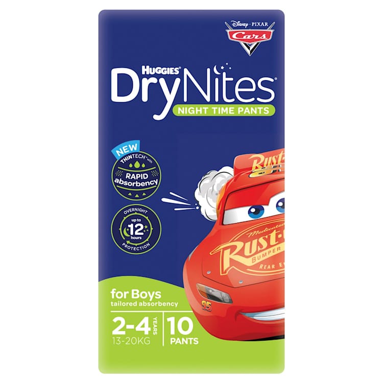 Huggies DryNites Night Time Pants for Boys 2-4 Years (13-20kg)