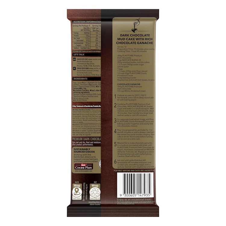Nestlé Plaistowe Dark Chocolate Baking Block