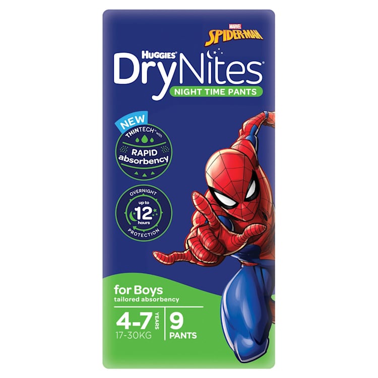 Huggies DryNites Night Time Pants for Boys 4-7 Years (17-30kg)