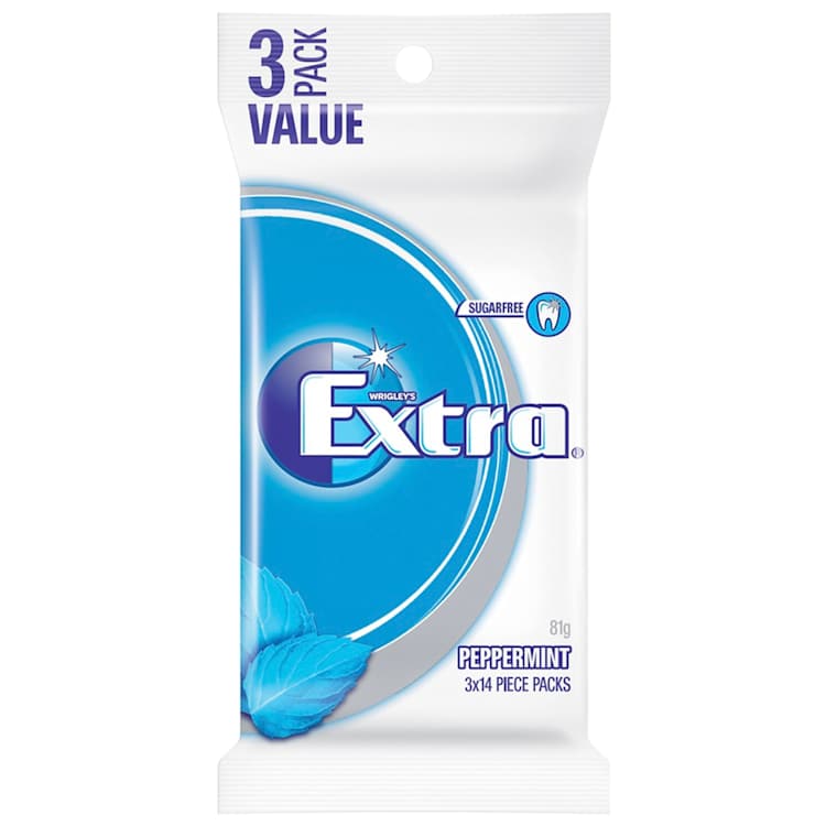 Extra Peppermint Chewing Gum Sugar Free