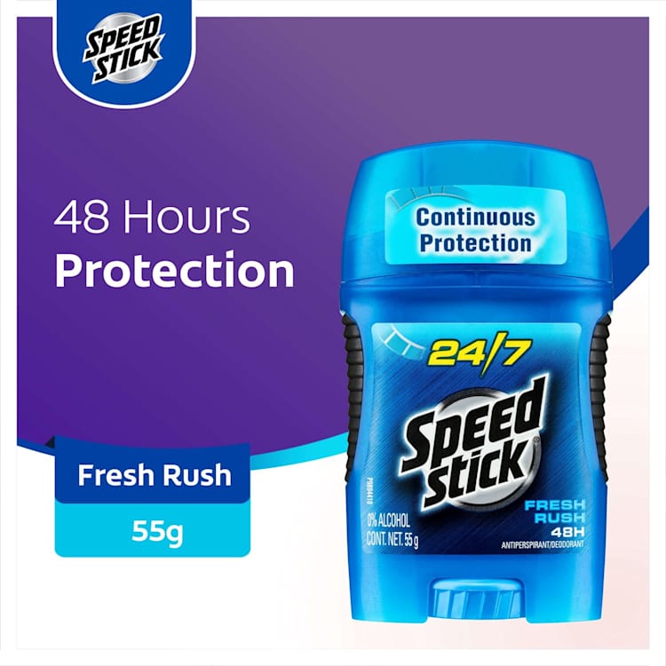 Mennen Speed Stick Men Antiperspirant Deodorant Continuous Protection Fresh Rush 48 Hour Protection