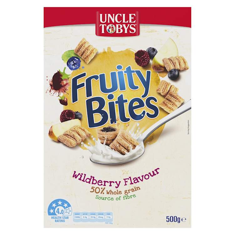 Uncle Tobys Cereal Fruity Bites Wildberry