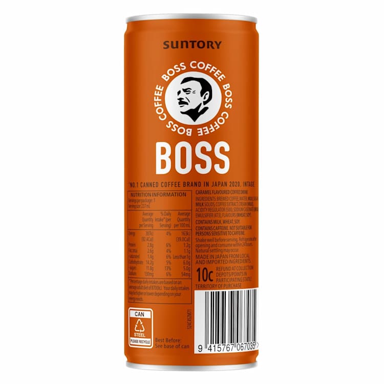 Boss Coffee Drink Iced Caramel Latte