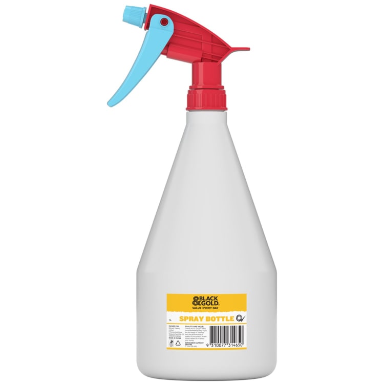 Black & Gold Spray Bottle 1L
