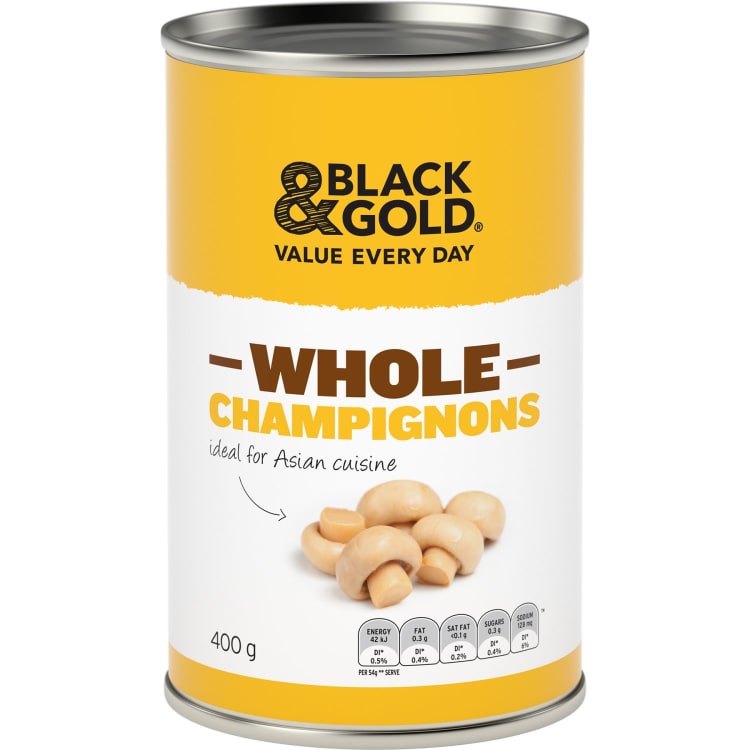 Black & Gold Mushroom Whole Champignons