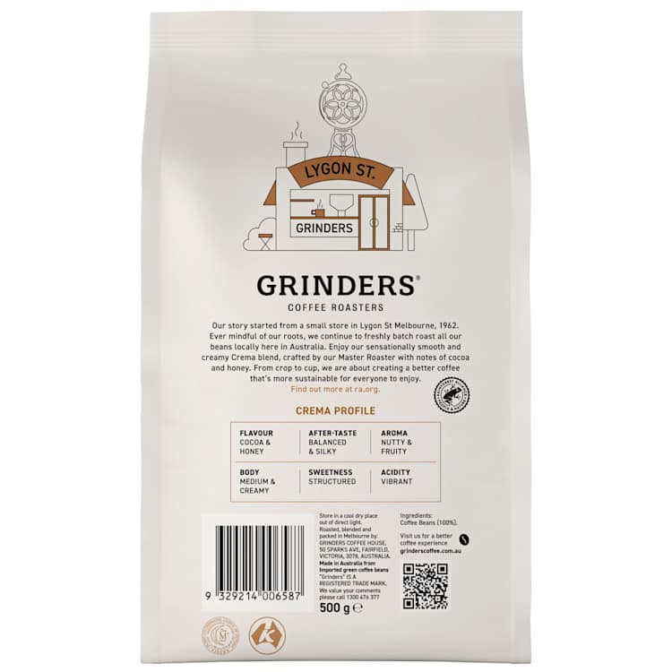 Grinders Crema Coffee Beans