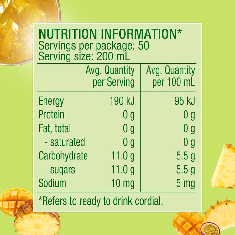 Golden Circle Pine Mango Passion Cordial