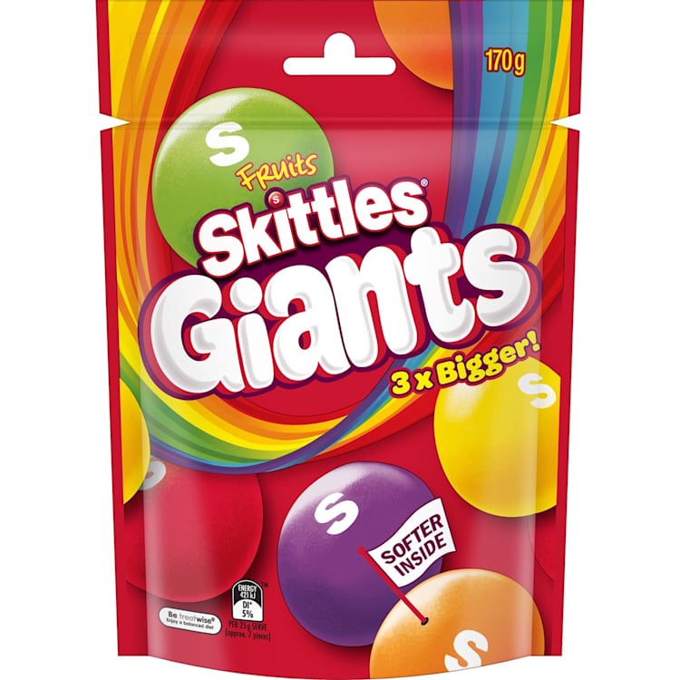 Skittles Giants Chewy Lollies Share Bag