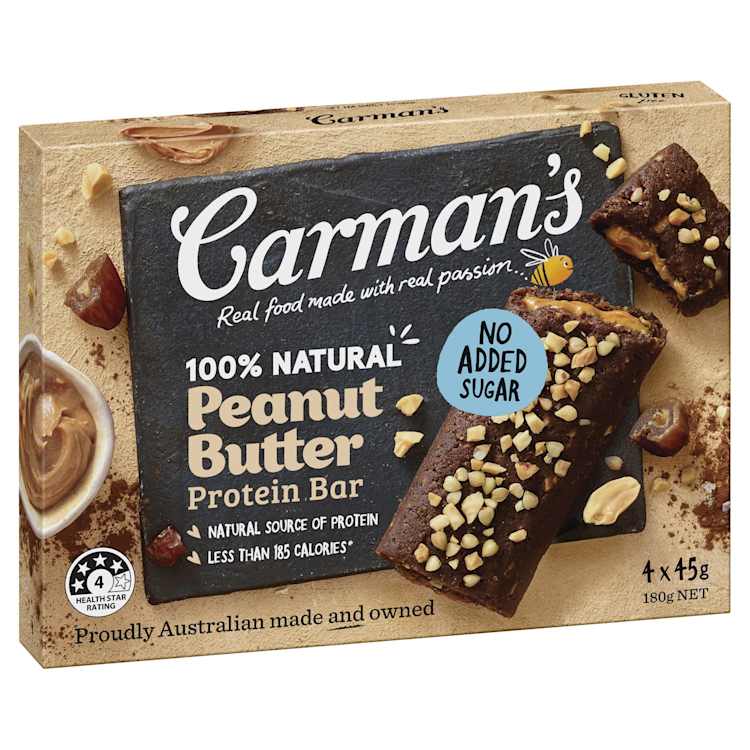 Carman's Protein Nut Butter Bars Peanut Butter
