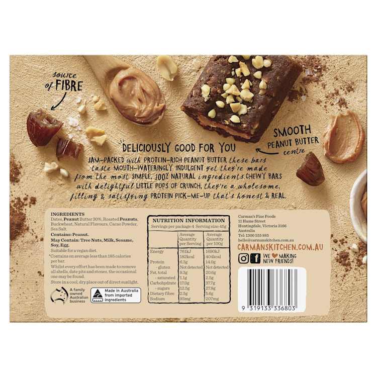 Carman's Protein Nut Butter Bars Peanut Butter