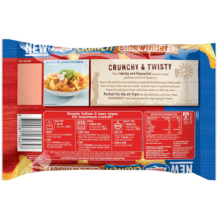 Birds Eye Golden Crunch Sidewinders