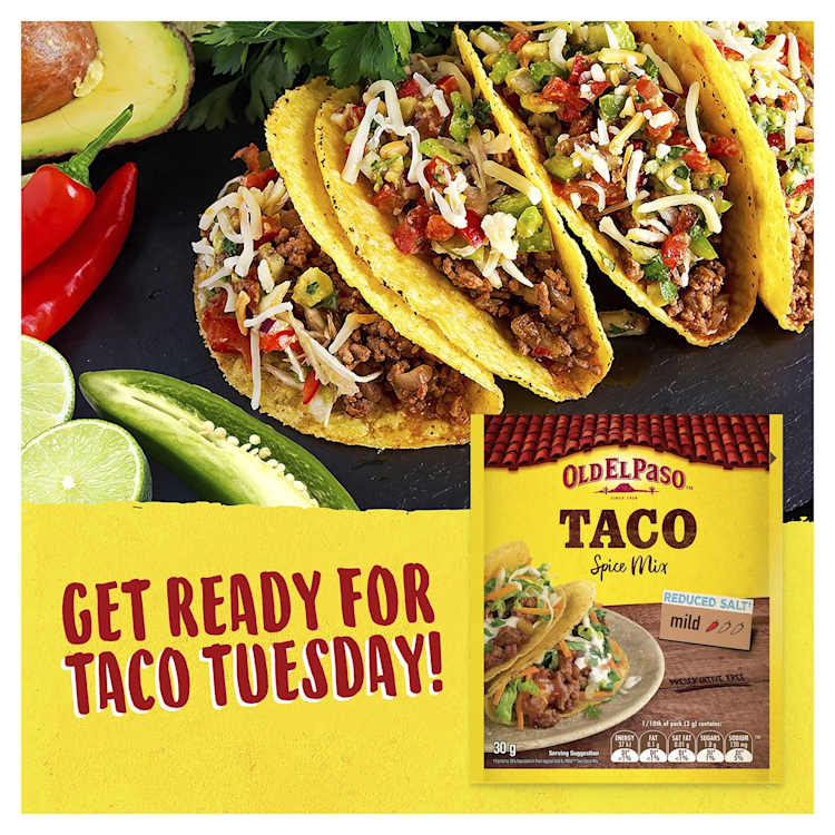Old El Paso Mexican Reduced Salt Taco Spice Mix Mild