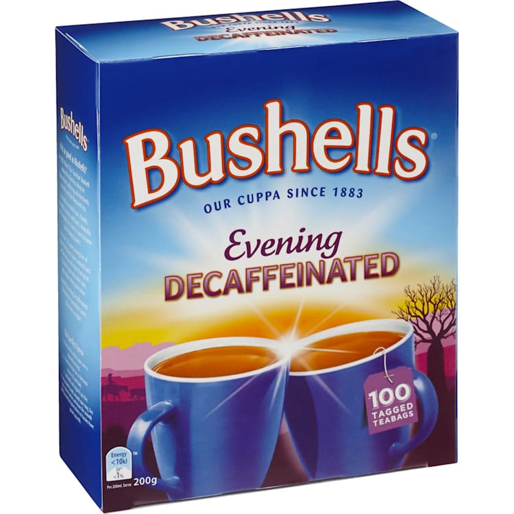 Bushells Black Tea Evening Decaffeinated 100 Pack | IGA Shop Online