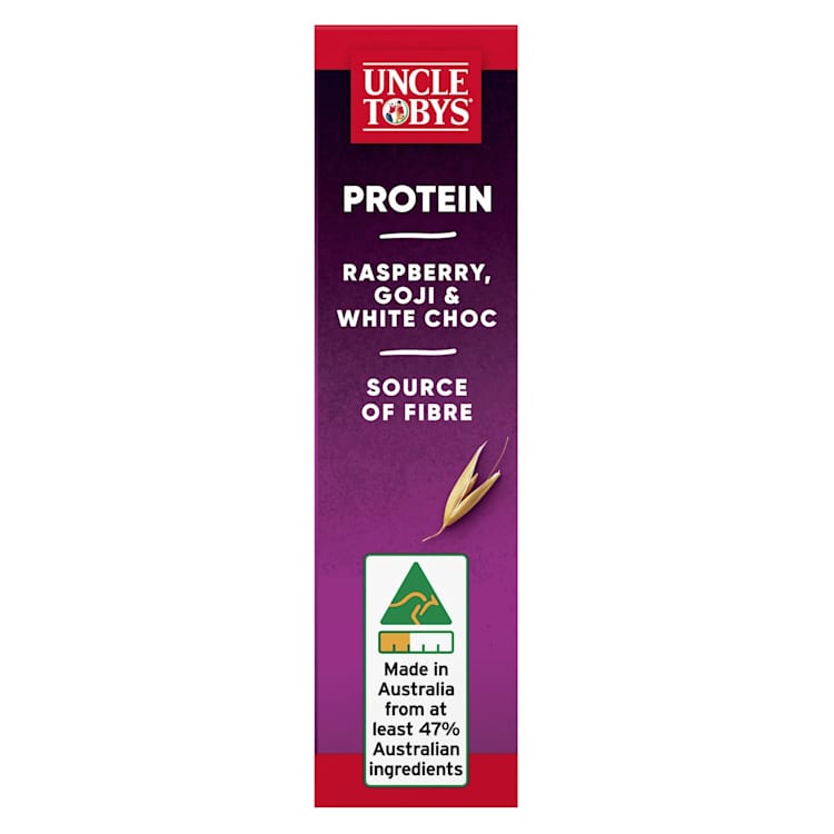 Uncle Tobys Protein Bars with Raspberry, Goji & White Chocolate 5 Pack