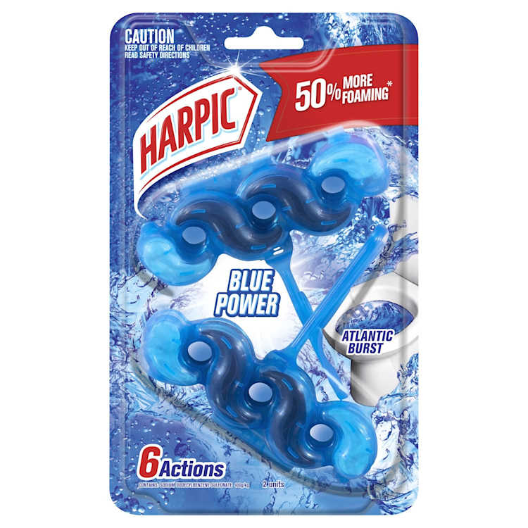 Harpic Blue Power Toilet Cleaner In The Bowl Atlantic Burst
