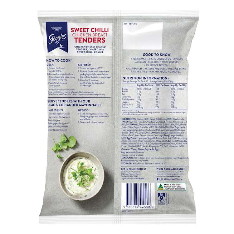 Steggles Sweet Chilli Chicken Tenders