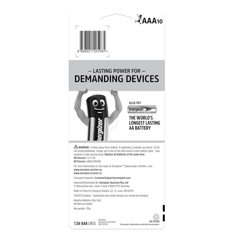 Energizer Max Plus AAA Batteries