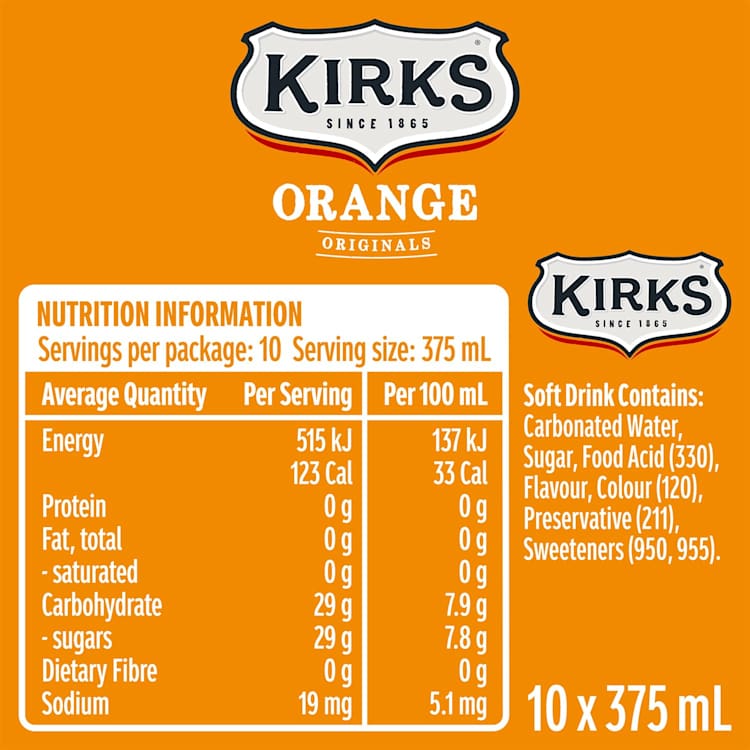 Kirks Orange Multipack Cans