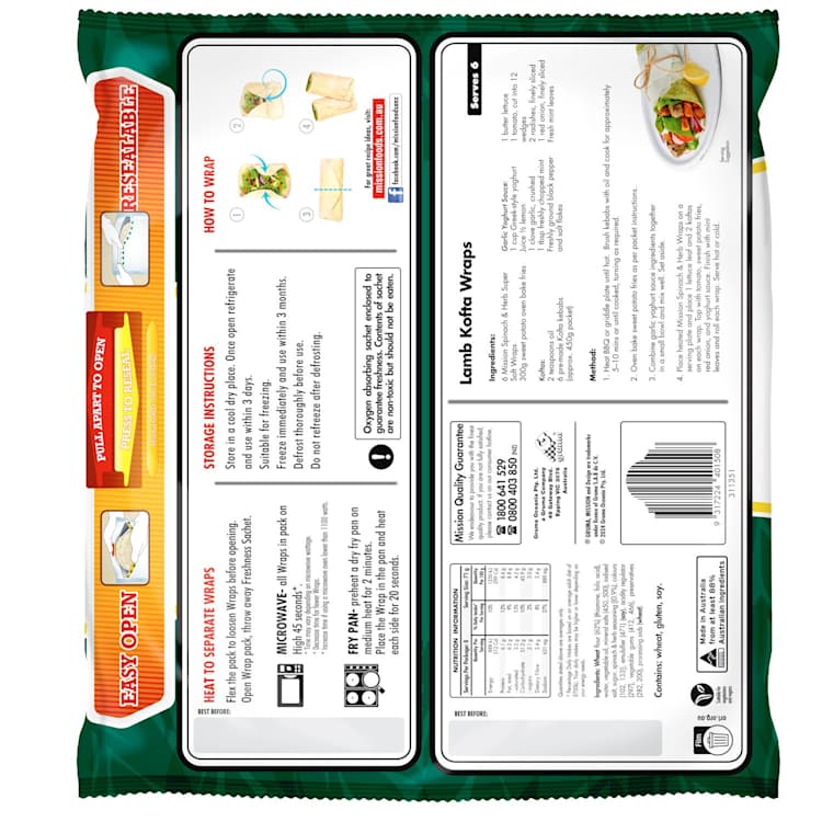 Mission Wraps Spinach Herb