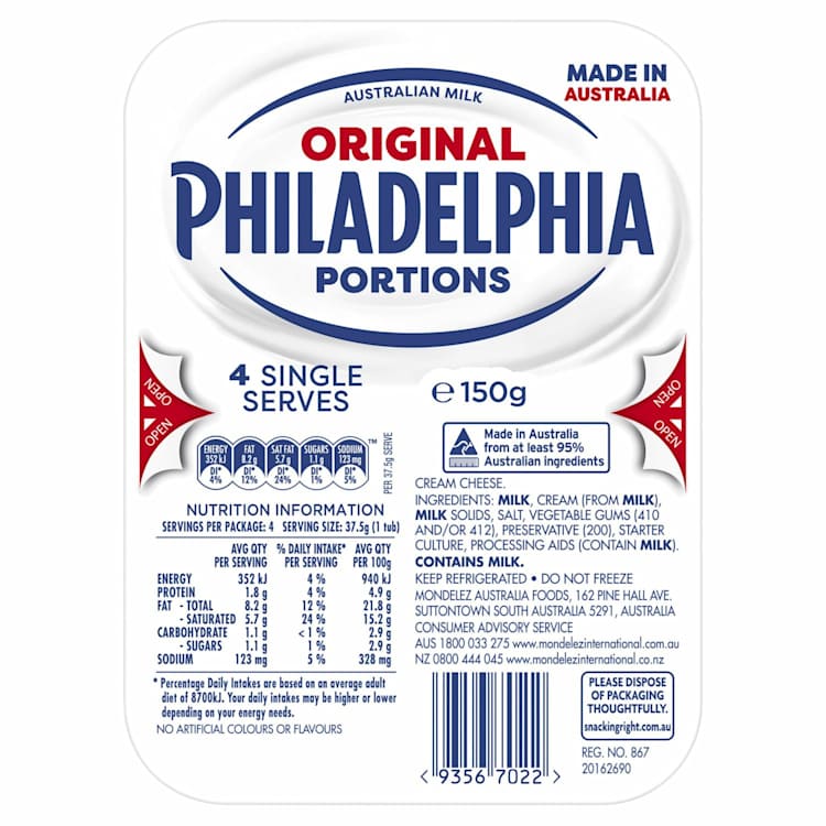 Philadelphia Portion Original Spread