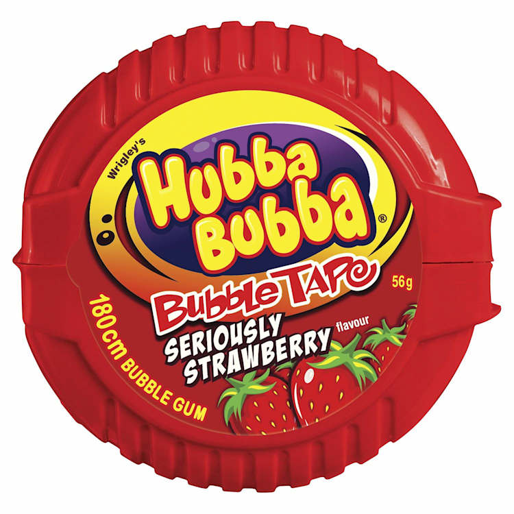 Hubba Bubba Seriously Strawberry Bubble Gum Tape
