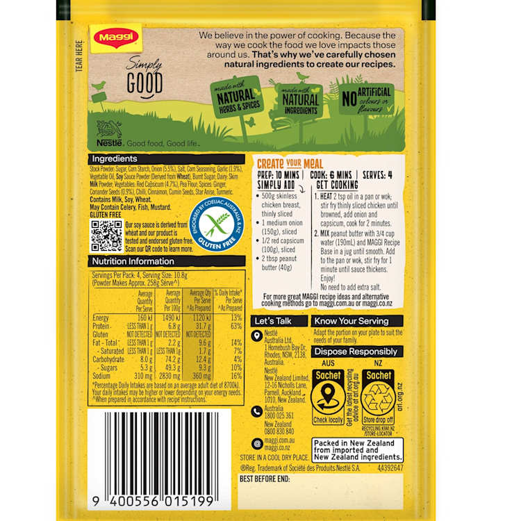 Maggi Satay Chicken Recipe Base