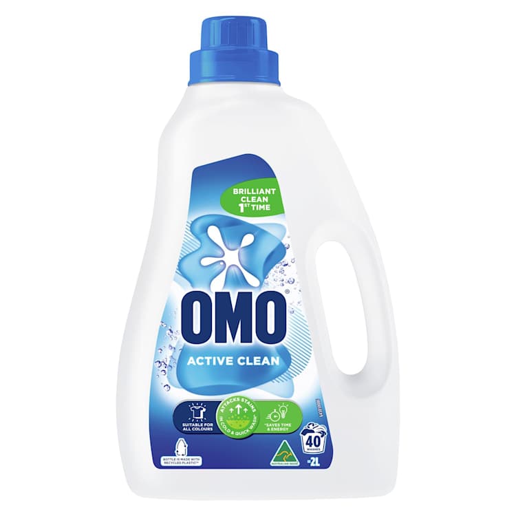 OMO Active Clean Laundry Liquid Detergent Front & Top Loader