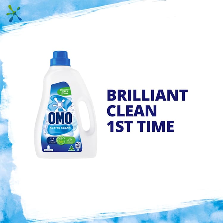 OMO Active Clean Laundry Liquid Detergent Front & Top Loader