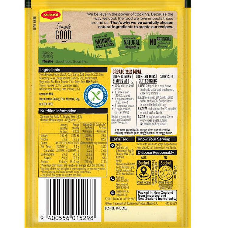 Maggi Beef Stroganoff
