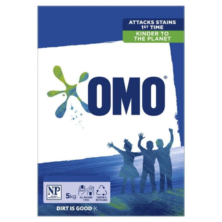 OMO Active Clean Laundry Detergent Washing Powder Front & Top Loader