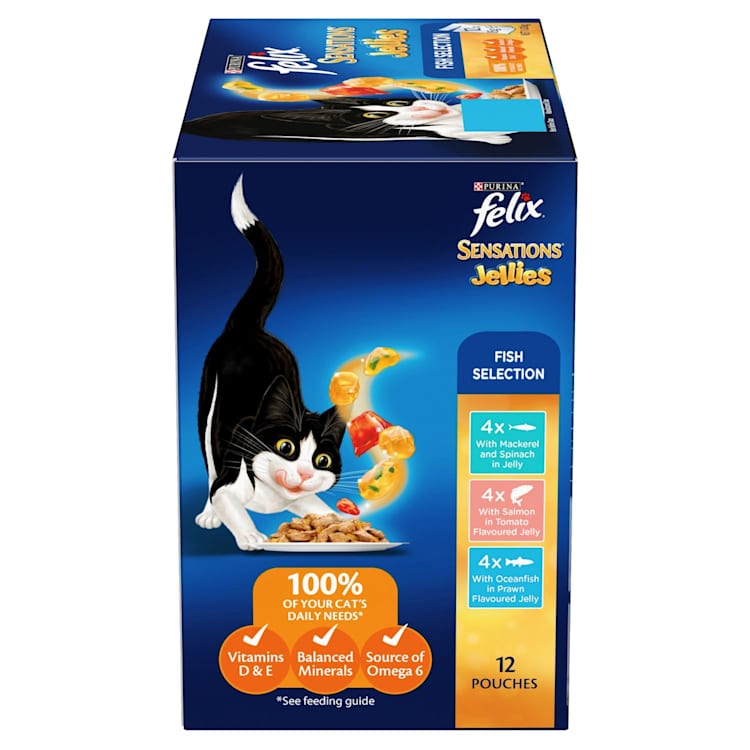 Felix Adult Sensations Jellies Fish Selection Wet Cat Food