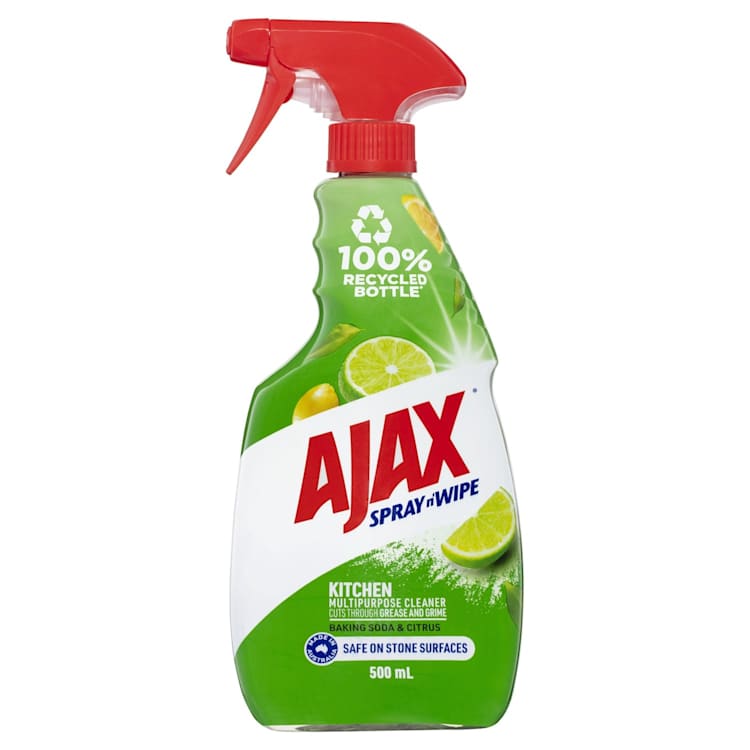 Ajax Spray n' Wipe Multi-Purpose Kitchen Household Cleaner Trigger Surface Spray Baking Soda & Citrus Stone Safe