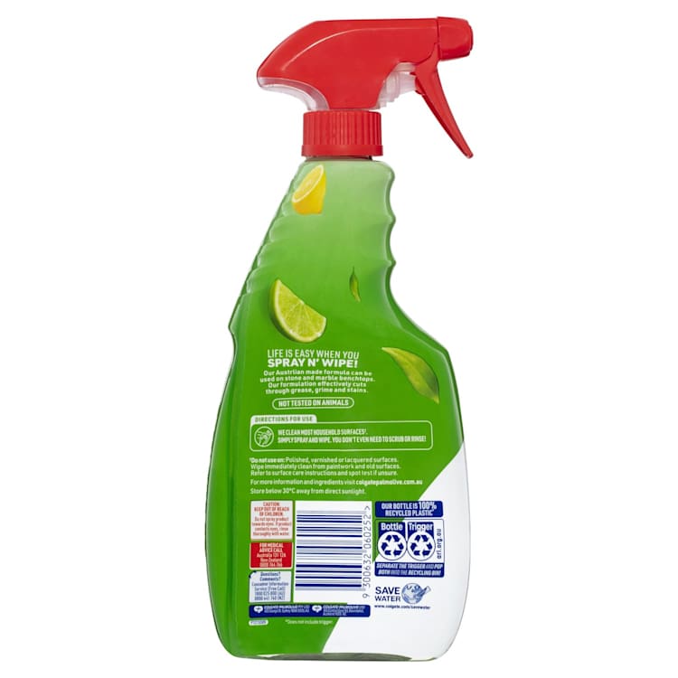 Ajax Spray n' Wipe Multi-Purpose Kitchen Household Cleaner Trigger Surface Spray Baking Soda & Citrus Stone Safe