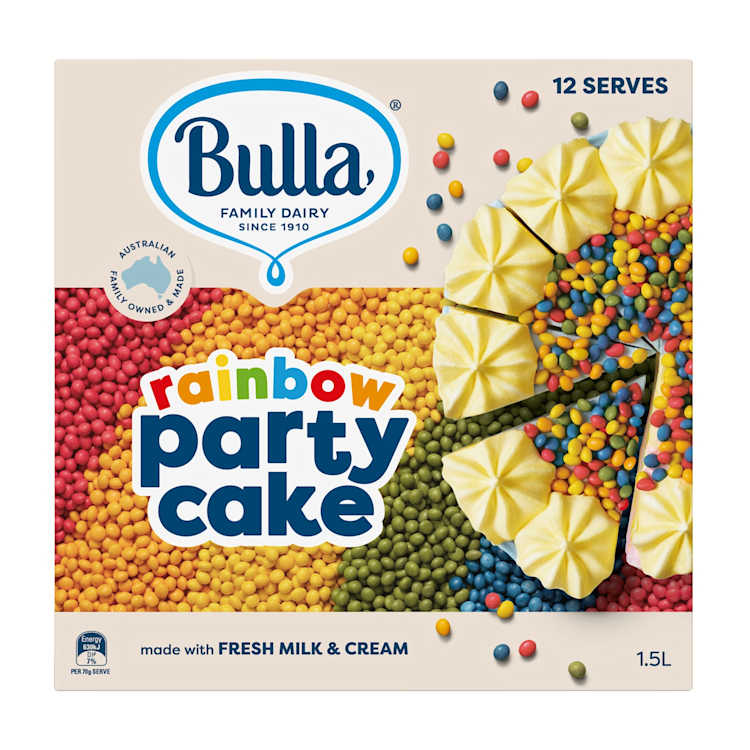 Bulla Rainbow Ice Cream Cake